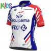 Set Fahrradtrikot + Radhose Kurze 2020 Groupama-FDJ Kinder N001